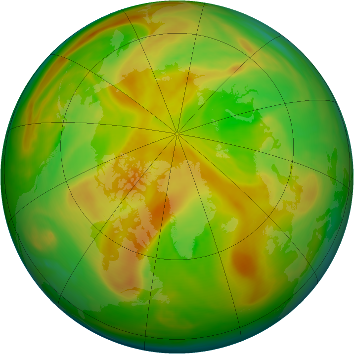 Arctic ozone map for 12 May 2005